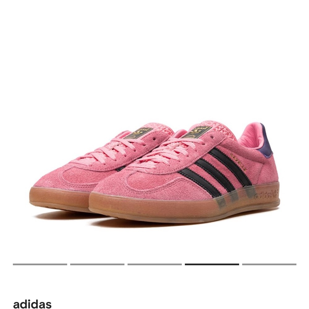Adidas gazelle indoor. Bliss pink and purple. Size 4,5. Worn one time